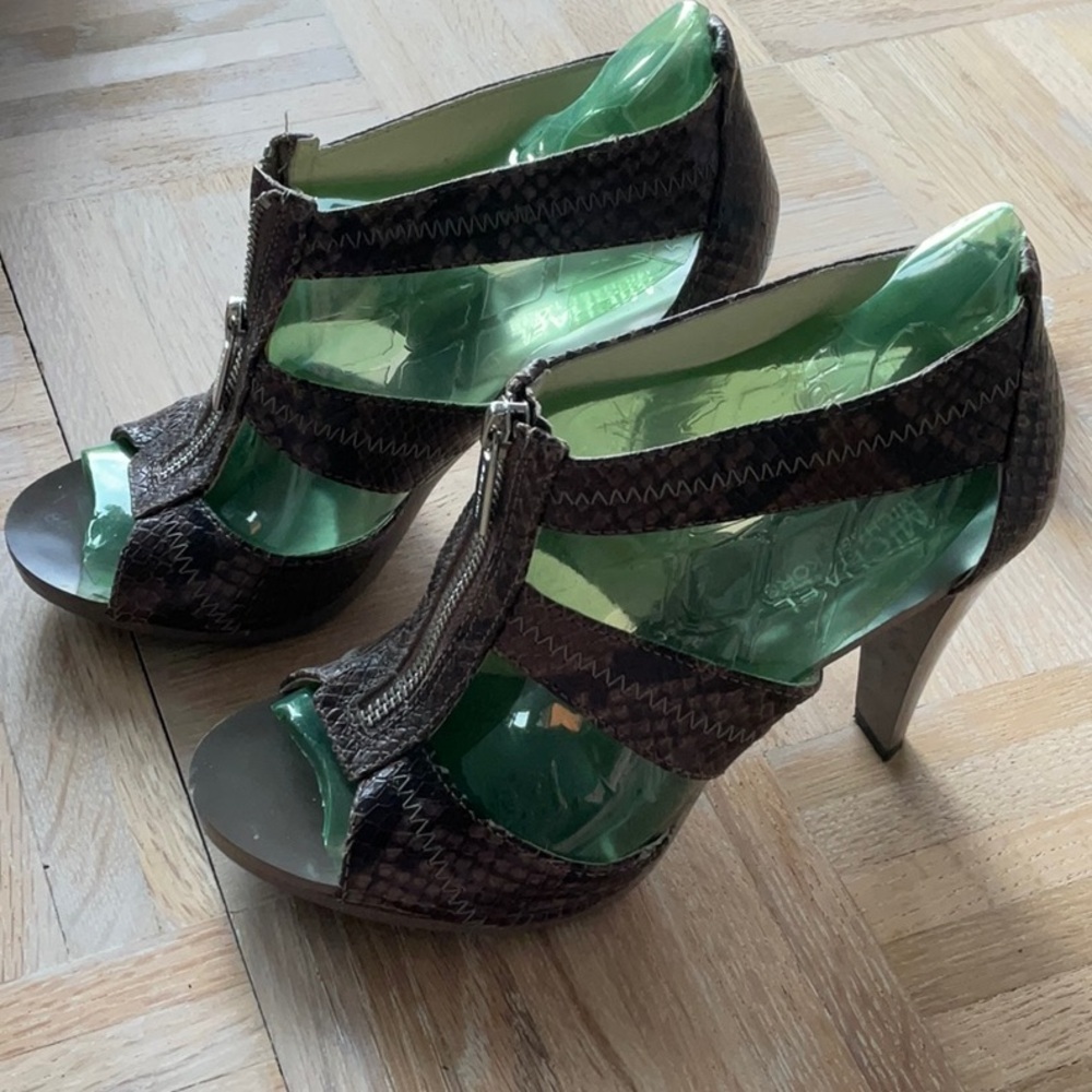 Michael Kors ,Stylish Brown and Gray Women's Heels